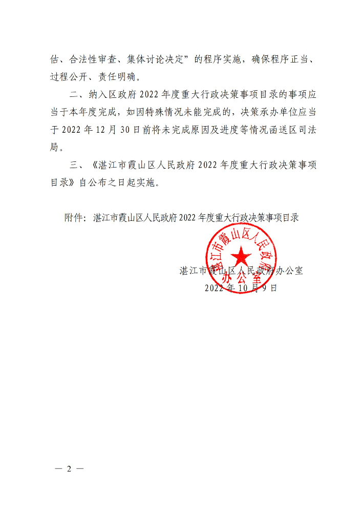 霞山区人民政府办公室关于公布霞山区人民政府2022年度重大行政决策事项目录的通知_01.jpg