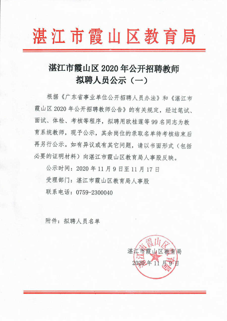 湛江市霞山区2020年公开招聘教师拟聘人员公示（一）(1)_1.Jpeg